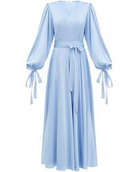 KÂfemme - Baby Flowy Silky Modest Maxi Dress Long Sleeve - Lyst
