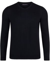 Paul James Knitwear - Extra Fine Merino Wool Chester V-Neck Jumper - Lyst