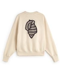 Thinking Mu - Bonnie Shell Hand Embroidered Sweatshirt - Lyst