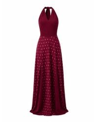 Mind Traveler - Kala Burgundy Polka Dot Dress - Lyst