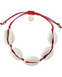 Adriana Pappas Designs - Natural Shell Adjustable Bracelet On Colored Cord - Lyst