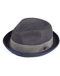 Dasmarca Hats - Dasmarca Andy Short Brim Trilby Retro Summer Skimpy Brim Straw Braided Hat - Lyst