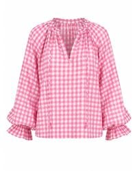 Mind Traveler - Matilde Fuchsia Gingham Blouse - Lyst