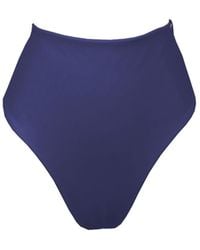 Terra Dea - Acapulco Reversible High Waisted Bikini Briefs In Navy & Ivory - Lyst