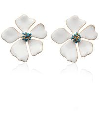 Milou Jewelry - Wild Rose Flower Earrings - Lyst