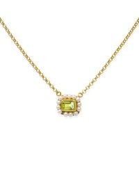 Vintouch Italy - Luccichio Peridot And Pearl Necklace - Lyst