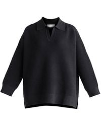 Paisie - Polo Collar Ribbed Jumper - Lyst