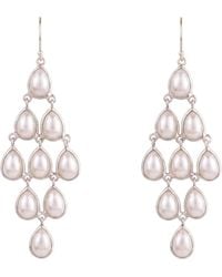 LÁTELITA London - Erviola Gemstone Cascade Earrings Pearl - Lyst