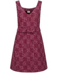 Gunda Hafner Ltd - Burgundy Tweed Sleeveless Dress - Lyst