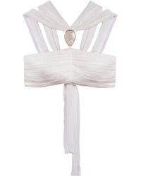 Nocturne - Strapless Draped Bustier Top - Lyst
