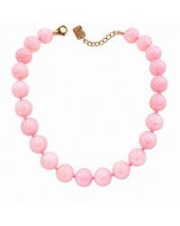 Michael Nash Jewelry - Abigail Rose Quartz Knotted Semi Precious Bead Necklace - Lyst