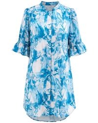 Oh!Zuza - Frida Satin Viscose Nightdress Frill Sleeves - Lyst