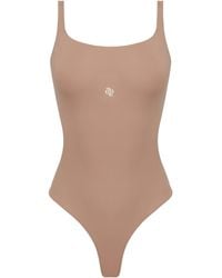 GOD SAVES QUEENS - Neutrals Second Skin Square-Neck Bodysuit Nude - Lyst