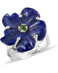 Emma Chapman Jewels - The Rosa Lapis Lazuli Flower Ring - Lyst