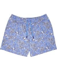 lords of harlech - Silus Handcut Floral Interlock Shorts - Lyst