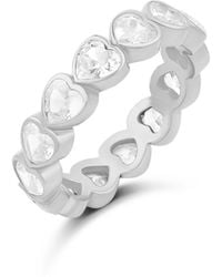 SHYMI - Heart Bezel-Set Eternity Band - Lyst