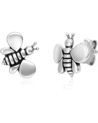 Unaloe - Sterling Bee Stud Earrings – Contemporary Nature Inspired Designer Jewelry For - Lyst