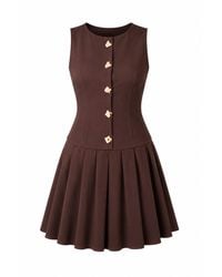 Girl In Mind - Penelope Tailored Pleated Mini Dress - Lyst