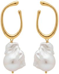 LINYA JEWELLERY - Big Natural Baroque Pearl Dangle Earring - Lyst