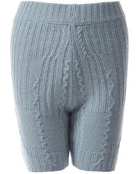 Fully Fashioning - Fern Cable Wool Blend Knit Shorts - Lyst