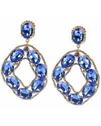 Addicted - Vega Dangle Earrings With Crystals Plated - Lyst