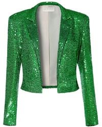 AGGI by HALEWSKI - Shannon Shamrock Short Sequin Blazer - Lyst