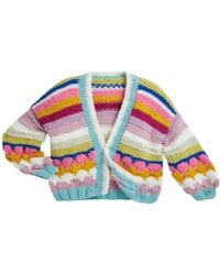 Saachi - Knitted Bubble Stitch Cardigan - Lyst