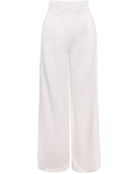 AVENUE No.29 - Satin High Rise Wide Leg Trousers - Lyst