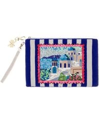 Laines London - Santorini Summer Dreams Hand Beaded Clutch - Lyst