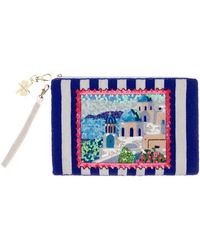 Laines London - Santorini Summer Dreams Hand Beaded Clutch - Lyst