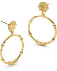 Elk & Bloom - Chunky Sunburst Drop Halo Stud Earrings - Lyst
