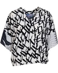 ARTISTA - Neutrals Rhythm Overlapped Blouse - Lyst