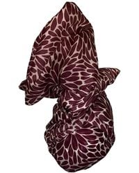 Romer Millinery - Twisturban Turban Wine & Floral Silk Organza - Lyst