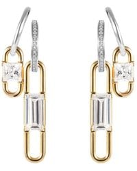 Arte Madrid - Toggle Convertible Double Hoop Earrings With Reversible Drop Charms - Lyst