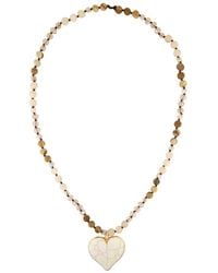 Saachi - Heart Stone Beaded Ivory Necklace - Lyst