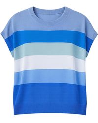 Yumi' - Block Stripe Relaxed Knitted Top - Lyst