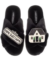 Laines London - Classic Laines Slippers With Home Sweet Home Brooches - Lyst