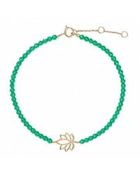 Zohreh - Lotus Flower Beaded Bracelet 9K - Lyst