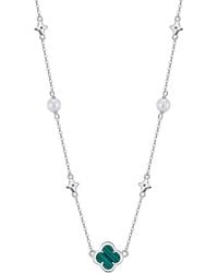 Shaded the Label - Niamh Malachite & Pearl Sterling Necklace - Lyst