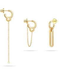 Meulien - Mismatched Geometric Link Earrings - Lyst