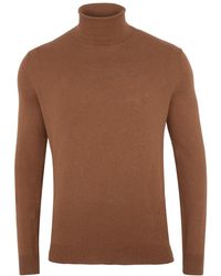 Paul James Knitwear - Ultra Fine Cotton Atwod Roll Neck Jumper - Lyst
