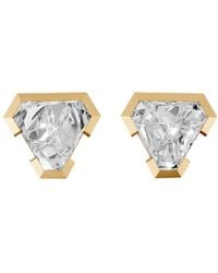 Aya Fine Jewelry - 2.65 Cwt Trillion Cut Lab Diamond Stud Earrings - Lyst