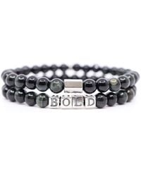 Shar Oke - Tiger's Eye & Bold Word Beaded Bracelet Set - Lyst