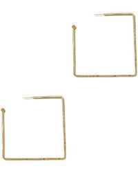 Jaredjamin - Small Squaretastic Hoop Post Earrings - Lyst