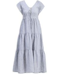 REISTOR - Maxi Tired Dress With Front-Ties - Lyst