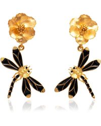 Milou Jewelry - Dragonfly Drop Earrings - Lyst