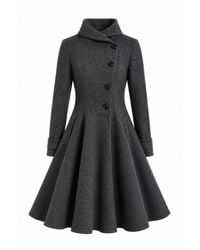 Nikka Place - Wool Winter Princess Coat With Buttons - Lyst
