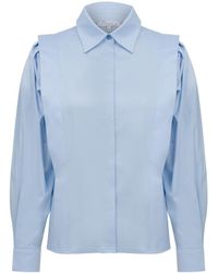 Maan Istanbul - Shirt With Hidden Buttoned Flywheel Detail - Lyst