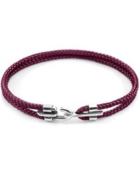 Anchor and Crew - Aubergine Canterbury & Rope Bracelet - Lyst