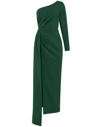 Tia Dorraine - Iconic Glamour Draped Long Dress, Dark - Lyst